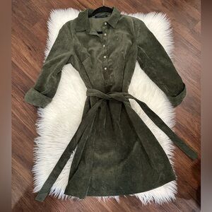 Tommy Hilfiger Dark Green Long Sleeve Dress